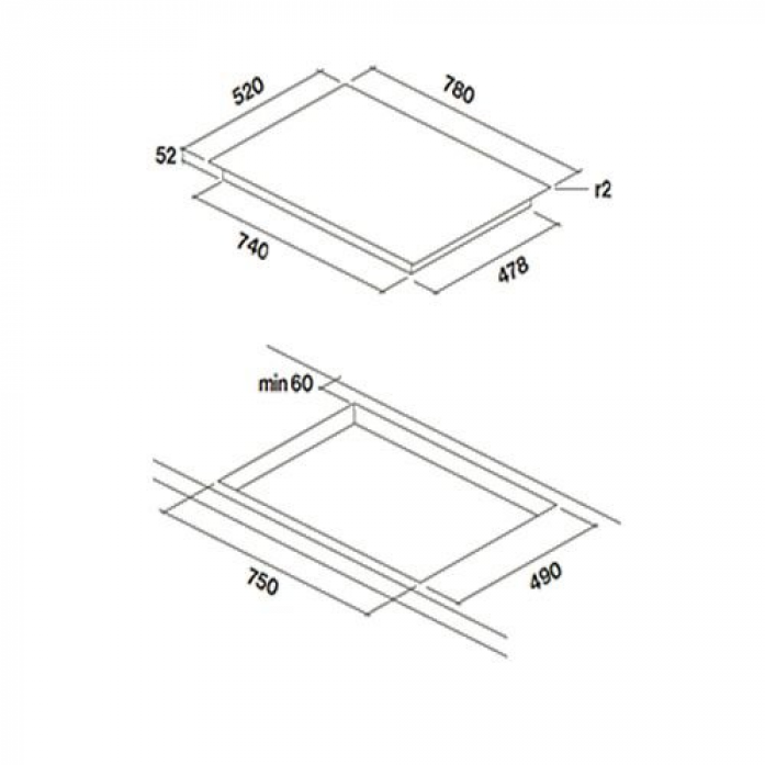 Индукционная варочная панель Falmec Piano Induzione P01F7852.00#ZZZN400F в магазине «На диване» в Костроме  — Выгодная цена