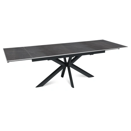 Стол раскладной Стронг (160+40+40), керамика Горный графит матовый