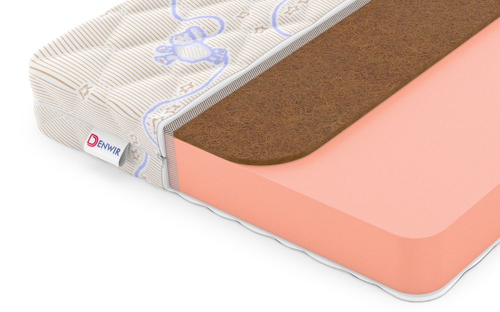 Детский матрас Denwir Baby Springless Top Foam Hard 11 (БЕБИ СПРИНГЛС ТОП ФОМ ХАРД 11) в магазине «На диване» в Костроме  — Выгодная цена