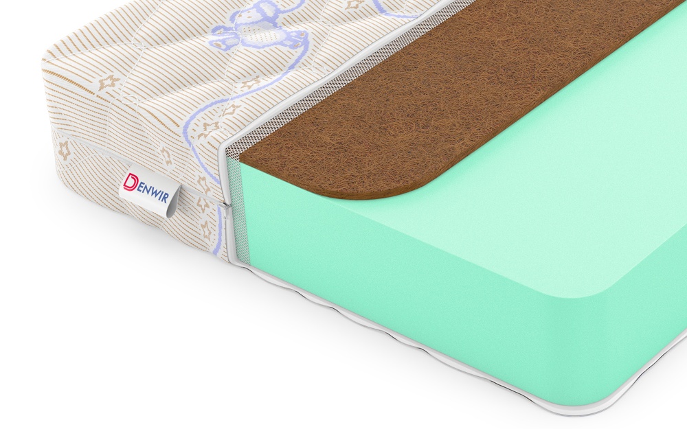 Детский матрас Denwir Baby Springless Eco Foam Hard 15 (БЕБИ СПРИНГЛС ЭКО ФОМ ХАРД 15) в магазине «На диване» в Костроме  — Выгодная цена