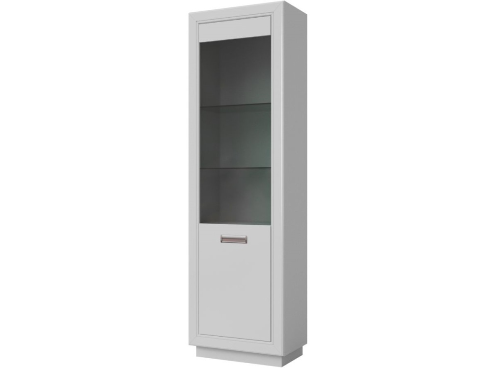 Шкаф с витриной «Эстель П» КМК 0738.23-01, Белый/ Белый глянец в магазине «На диване» в Костроме  — Выгодная цена